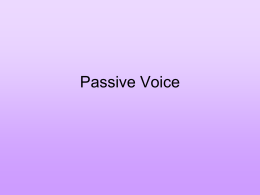 Passive Voice - Gordon State College