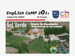 ENGLISH CAMP - Colegio MB Cossío