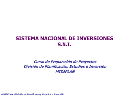 Sistema Nacional de Inversiones S.N.I.