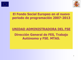 el fse - Ministerio de Empleo y Seguridad Social