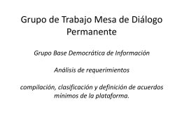 Presentación AVINA - Mesa de Diálogo Permanente