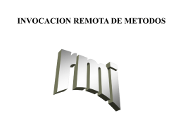 INVOCACION REMOTA DE METODOS