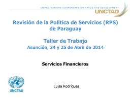 Revisión de la Política de Servicios (RPS) de Nicaragua Taller de