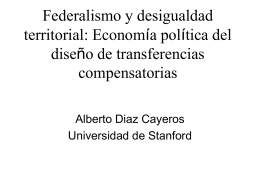 Federalismo y desigualdad territorial: Economía política del diseño