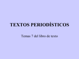 TEXTOS PERIODÍSTICOS - lenguayliteraturasoto