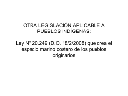 Otra legislación aplicable a pueblos indígenas