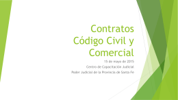 Contratos Código Civil y Comercial - Poder Judicial de la Provincia