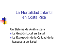 La Mortalidad Infantil en Costa Rica