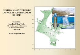 Gestión y Monitoreo de Aguas Subterráneas de Lima