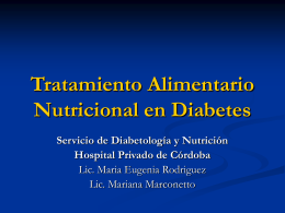 Tratamiento Alimentario Nutricional en Diabetes