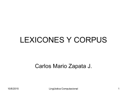Lexicones y Corpus