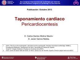 Taponamiento cardiaco. Pericardiocentesis