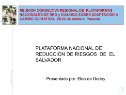 Plataforma Nacional El Salvador (in Spanish) [ppt