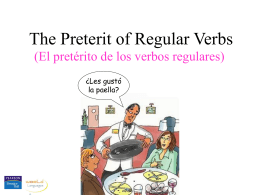 Preterit of regular verbs - Lynn English Faculty Websites