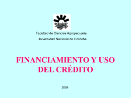 financiamiento y uso del crédito