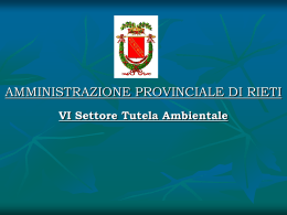 Presentazione - Provincia di Rieti