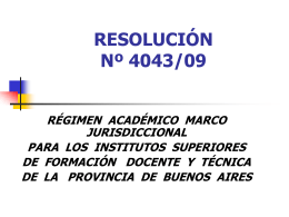 RESOLUCIÓN Nº 4043/09