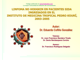 Monografias : Linfoma no hodgkin en pacientes de sida ingresados