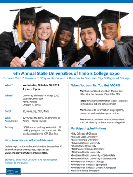 6th Annual State Universities of Illinois College Expo Discover the