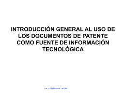 Introducci&oacuten general al uso de los documentos de Patente