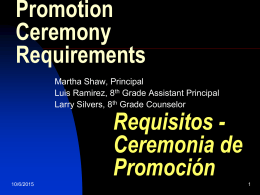 Promotion Ceremony Requirements