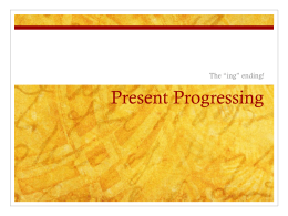 Present Progressing - mrszavadilsclassroom