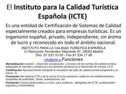 El Instituto para la Calidad Turística Española (ICTE)
