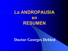 Según Georges Debled L`Andropause Cause Conséquences et