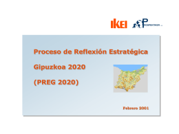 Proceso de reflexión estratégica Gipuzkoa 2020 (Presentación)