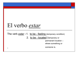 El verbo ser - Espanol THS