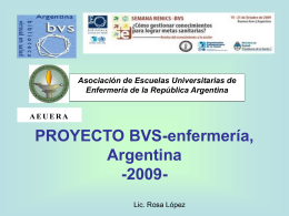 BVS Enfermería - Representación OPS/OMS en Argentina