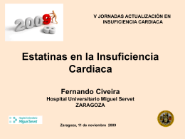 Estatinas e Insuficiencia cardiaca F. Civeira Murillo