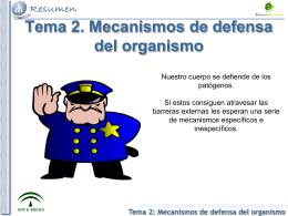 Tema 2: Mecanismos de defensa del organismo