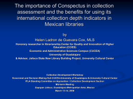The importance of Conspectus in collection