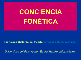 conciencia fonética - Centro de Profesores de Cuenca