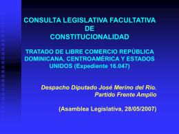 Consulta de constitucionalidad sobre el TLC
