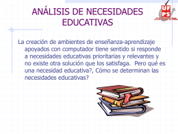 Presentación 6 - Análisis de necesidades Educativas