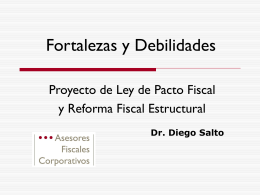 Proyecto de Ley de Pacto Fiscal y reforma Fiscal Estructural