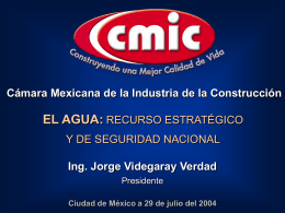 EL AGUA - Cámara Mexicana de la Industria de la Construcción