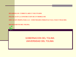 Presentación - Universidad del Tolima