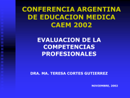 Cortes Gutierrez, M T. Evaluación de competencias profesionales