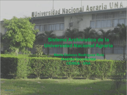El Diagnóstico Archivístico en la Universidad Nacional Agraria.