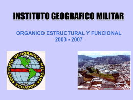 ORGANIgrama 2003IGM VALE - Instituto Geográfico Militar