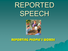 REPORTED SPEECH - inglesmoraima