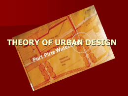 theory of urban design - Department of Urban And Regional Planning