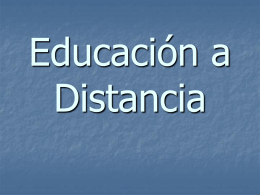 Modelo de Educación a Distancia - Especialización en Telemática e