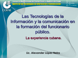 Las Tecnologías de la Información y la comunicación en la