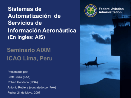 Seminario AIXM, ICAO Lima, Peru