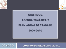 agenda temática y plan anual de trabajo 2009-2010