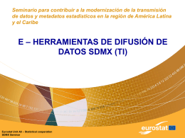 Herramientas SDMX para difusión de datos